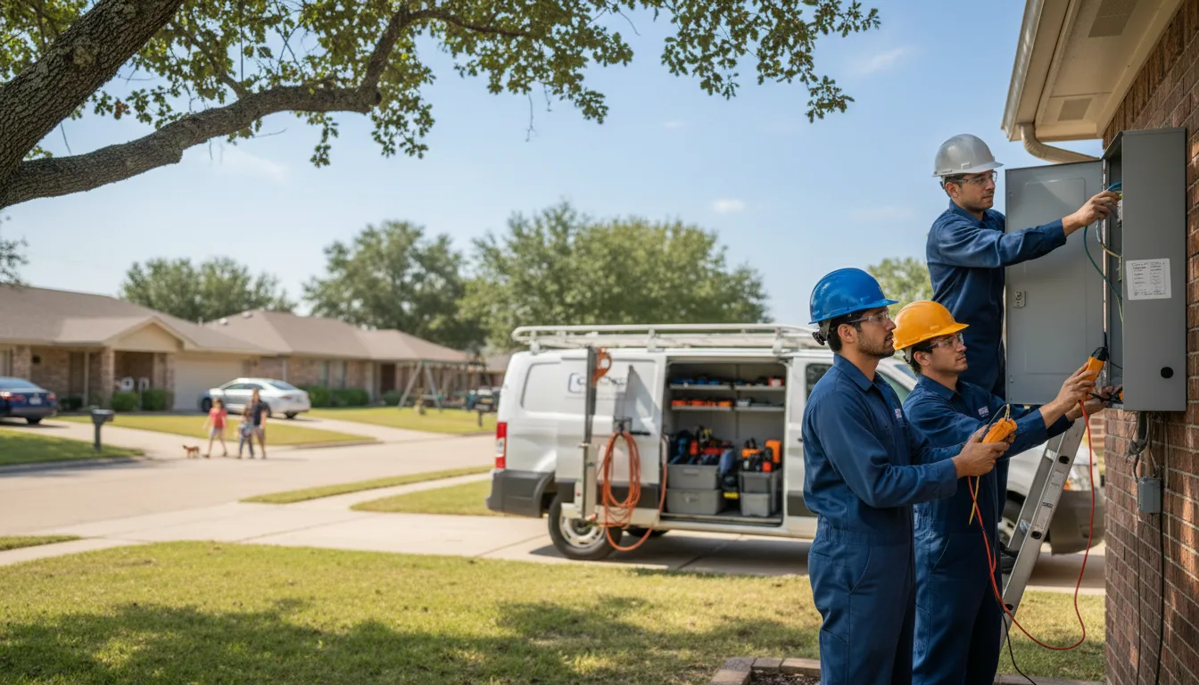 Certified electrician providing emergency electrical services in Columbus, TX